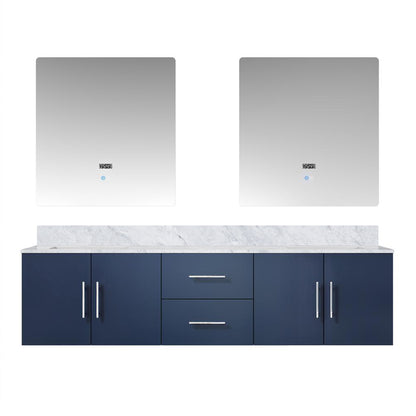 Lexora Geneva 72 in. Navy Blue Double Sink Bath Vanity