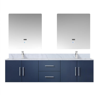 Lexora Geneva 72 in. Navy Blue Double Sink Bath Vanity
