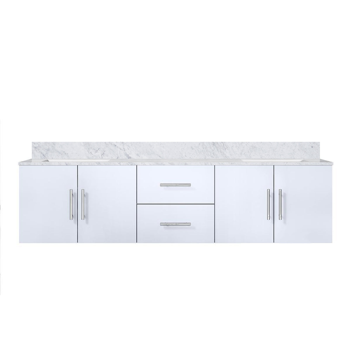 Lexora Geneva 72 in. Glossy White Double Sink Bath Vanity