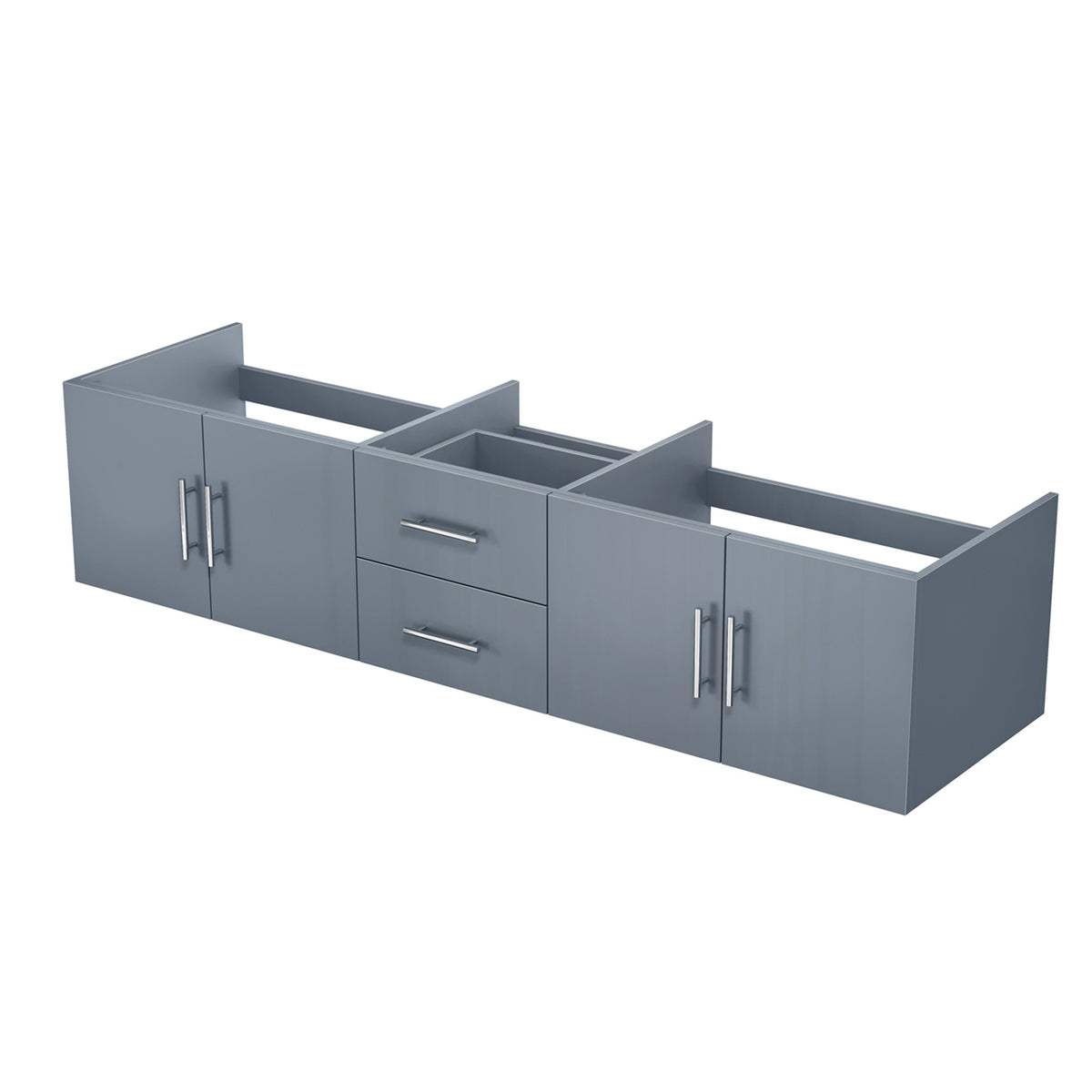 Lexora Geneva 80 in. Dark Grey Double Sink Bath Vanity