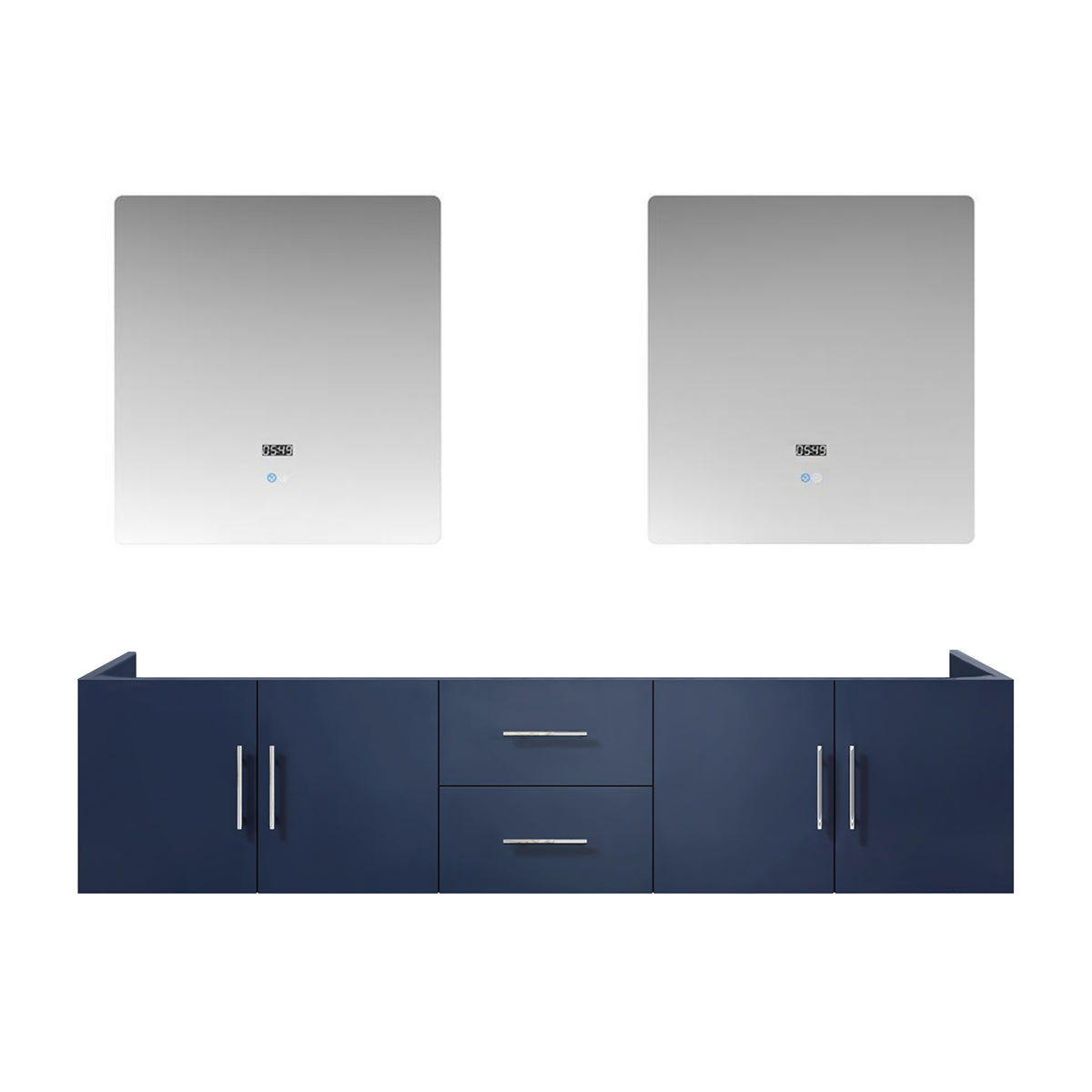 Lexora Geneva 80 in. Navy Blue Double Sink Bath Vanity