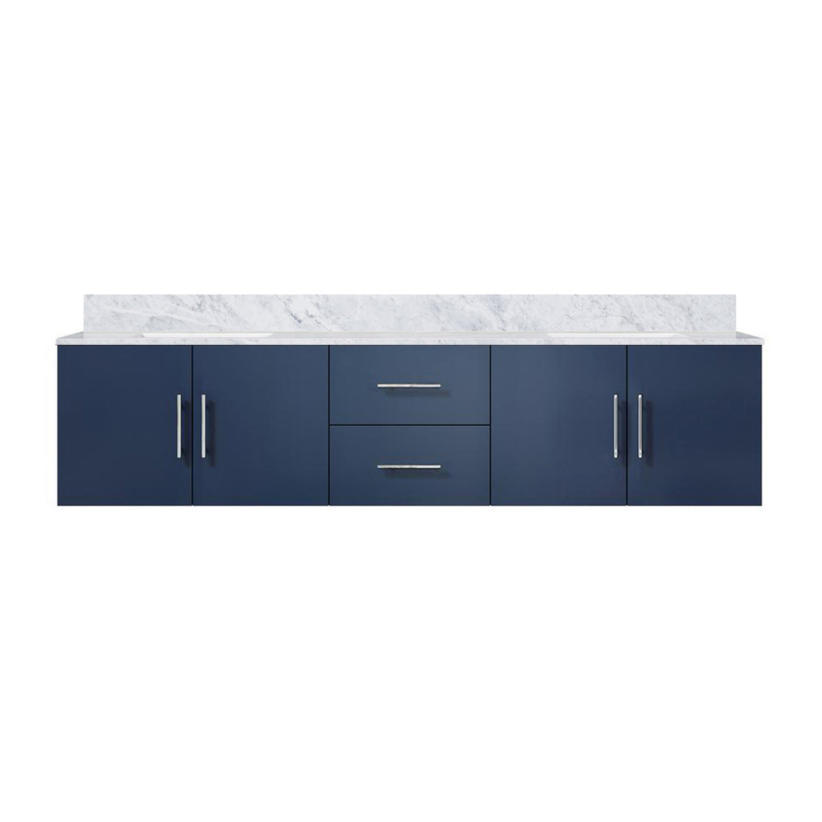 Lexora Geneva 80 in. Navy Blue Double Sink Bath Vanity