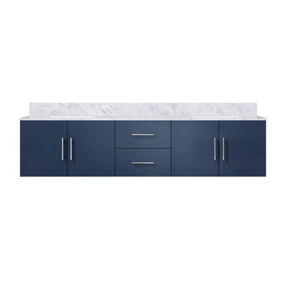 Lexora Geneva 80 in. Navy Blue Double Sink Bath Vanity