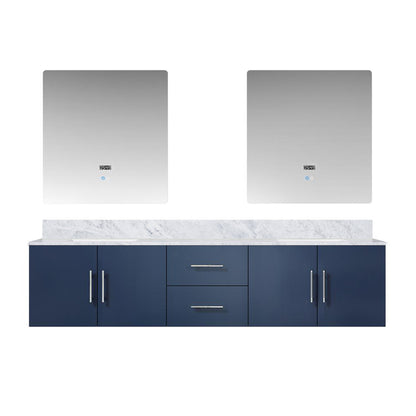 Lexora Geneva 80 in. Navy Blue Double Sink Bath Vanity