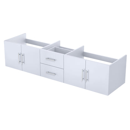 Lexora Geneva 80 in. Glossy White Double Sink Bath Vanity