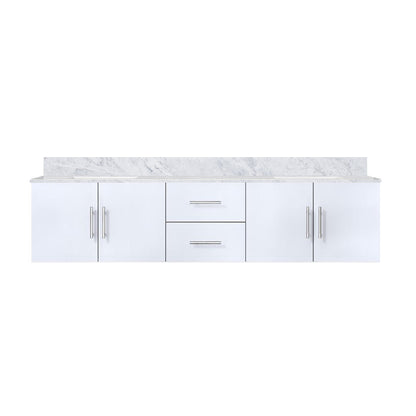 Lexora Geneva 80 in. Glossy White Double Sink Bath Vanity