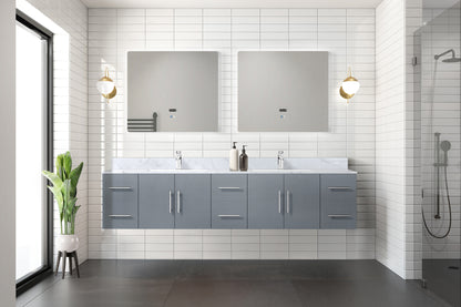 Lexora Geneva 84 in. Dark Grey Double Sink Bath Vanity