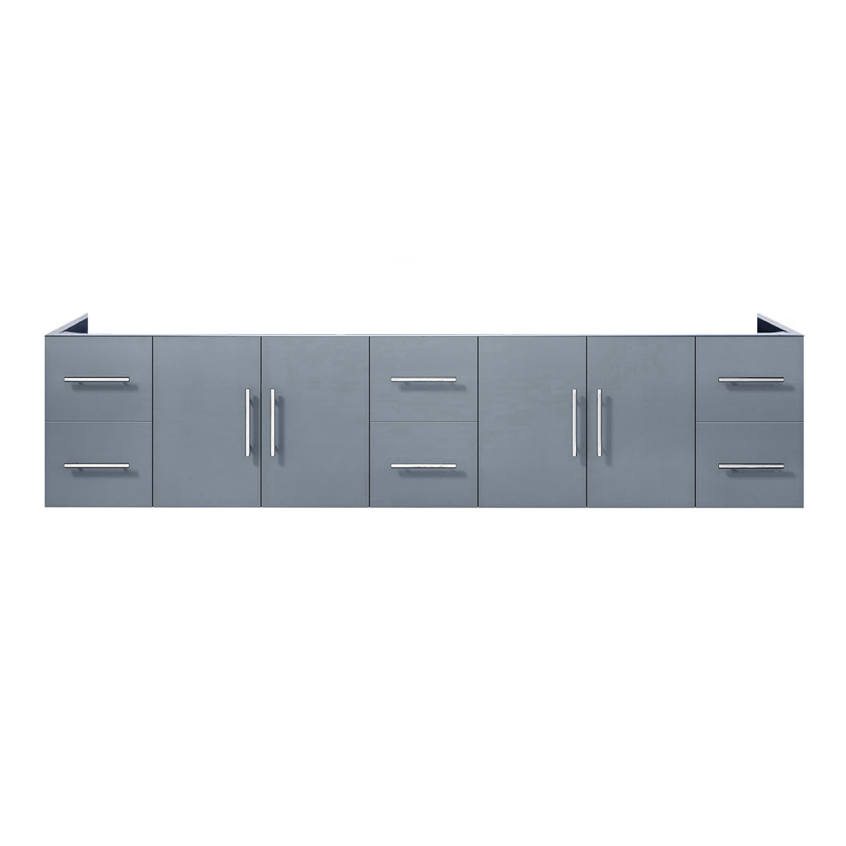 Lexora Geneva 84 in. Dark Grey Double Sink Bath Vanity