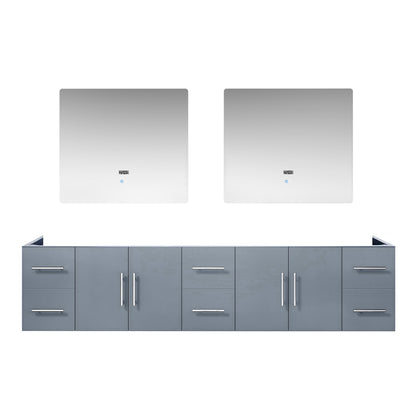 Lexora Geneva 84 in. Dark Grey Double Sink Bath Vanity