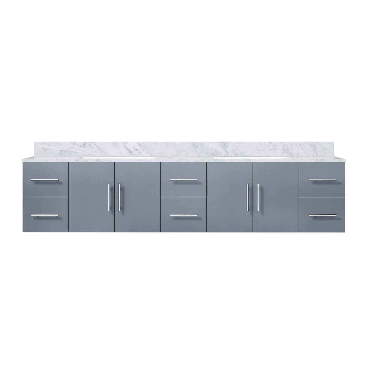 Lexora Geneva 84 in. Dark Grey Double Sink Bath Vanity