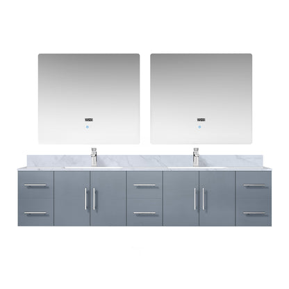 Lexora Geneva 84 in. Dark Grey Double Sink Bath Vanity