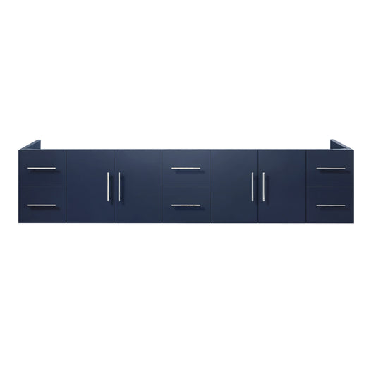 Lexora Geneva 84 in. Navy Blue Double Sink Bath Vanity