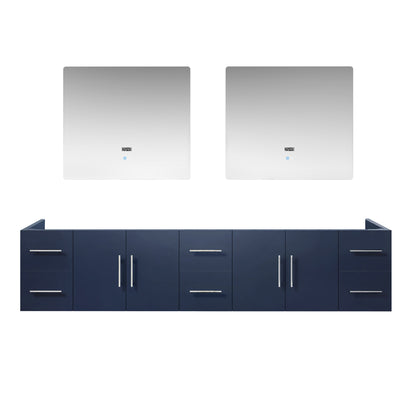 Lexora Geneva 84 in. Navy Blue Double Sink Bath Vanity