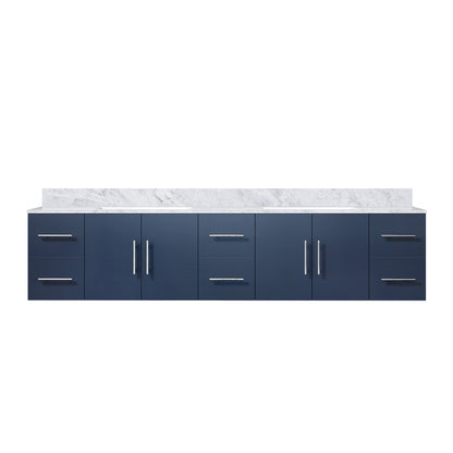 Lexora Geneva 84 in. Navy Blue Double Sink Bath Vanity