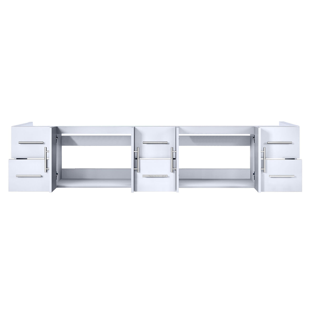 Lexora Geneva 84 in. Glossy White Double Sink Bath Vanity
