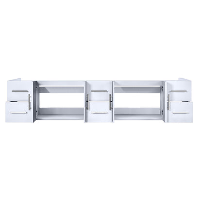Lexora Geneva 84 in. Glossy White Double Sink Bath Vanity