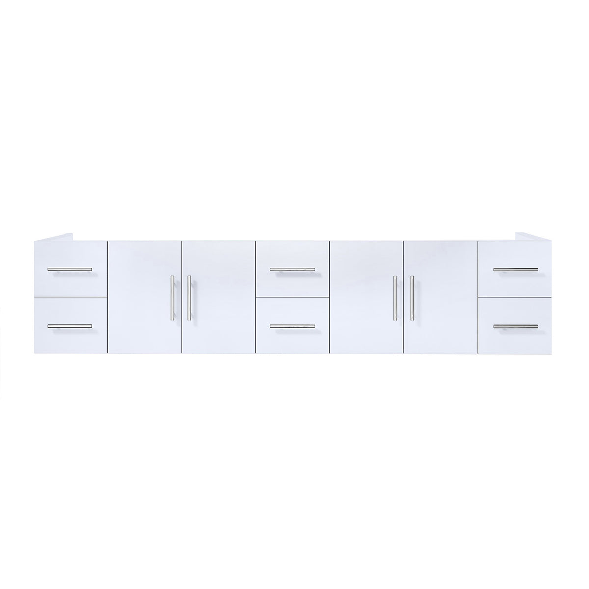 Lexora Geneva 84 in. Glossy White Double Sink Bath Vanity