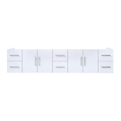 Lexora Geneva 84 in. Glossy White Double Sink Bath Vanity