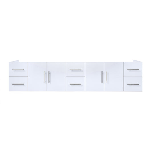 Lexora Geneva 84 in. Glossy White Double Sink Bath Vanity