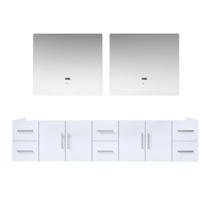Lexora Geneva 84 in. Glossy White Double Sink Bath Vanity