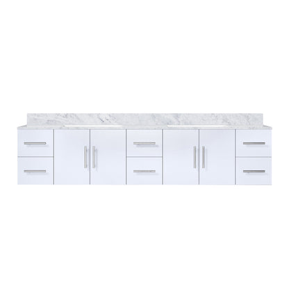 Lexora Geneva 84 in. Glossy White Double Sink Bath Vanity