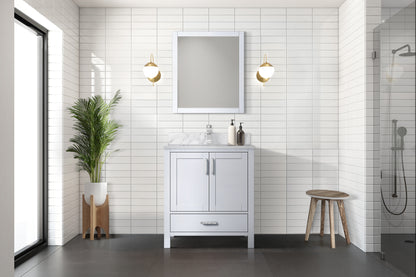Lexora Jacques 30 in. White Single Sink Bath Vanity