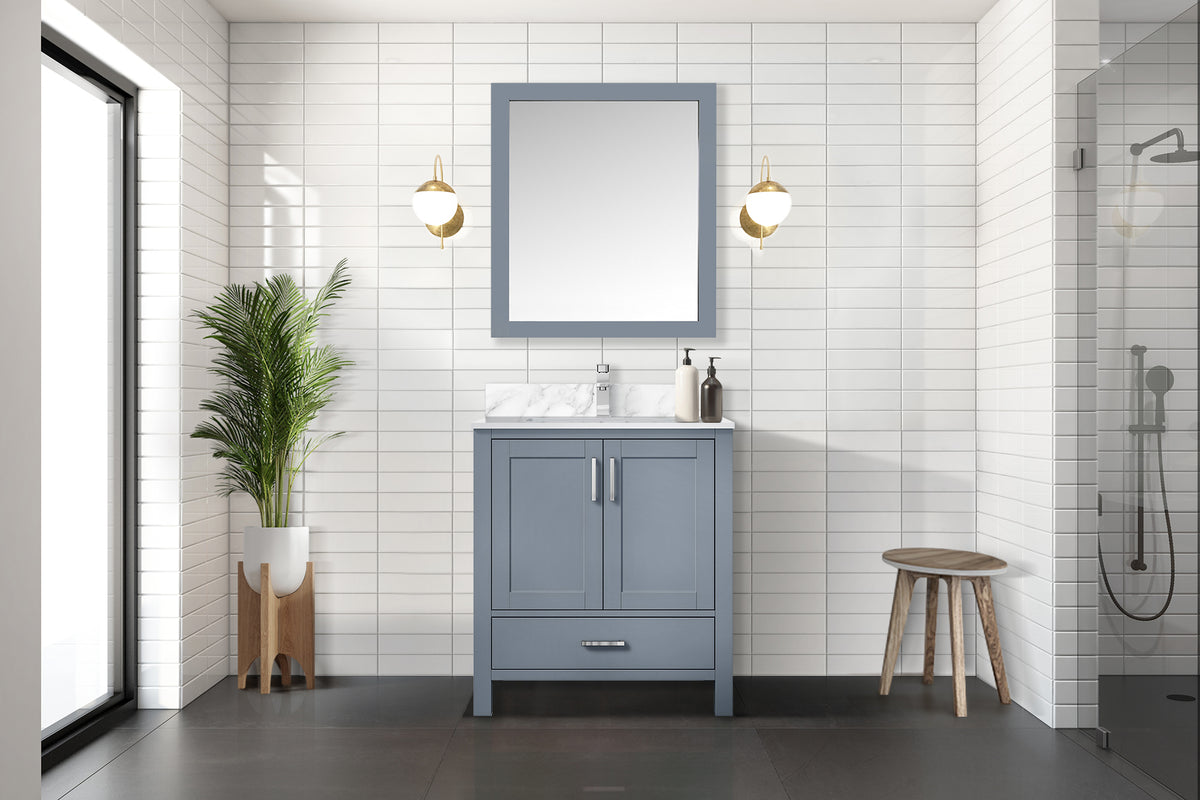 Lexora Jacques 30 in. Dark Grey Single Sink Bath Vanity