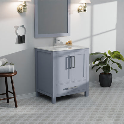Lexora Jacques 30 in. Dark Grey Single Sink Bath Vanity