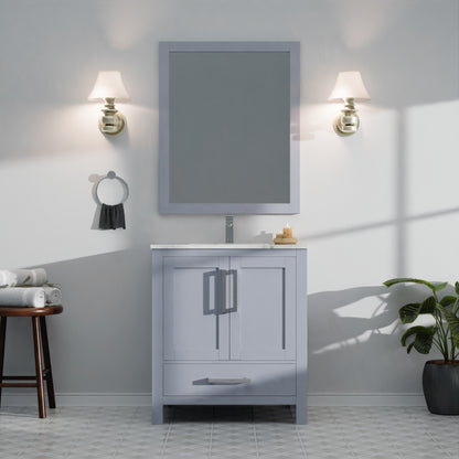 Lexora Jacques 30 in. Dark Grey Single Sink Bath Vanity