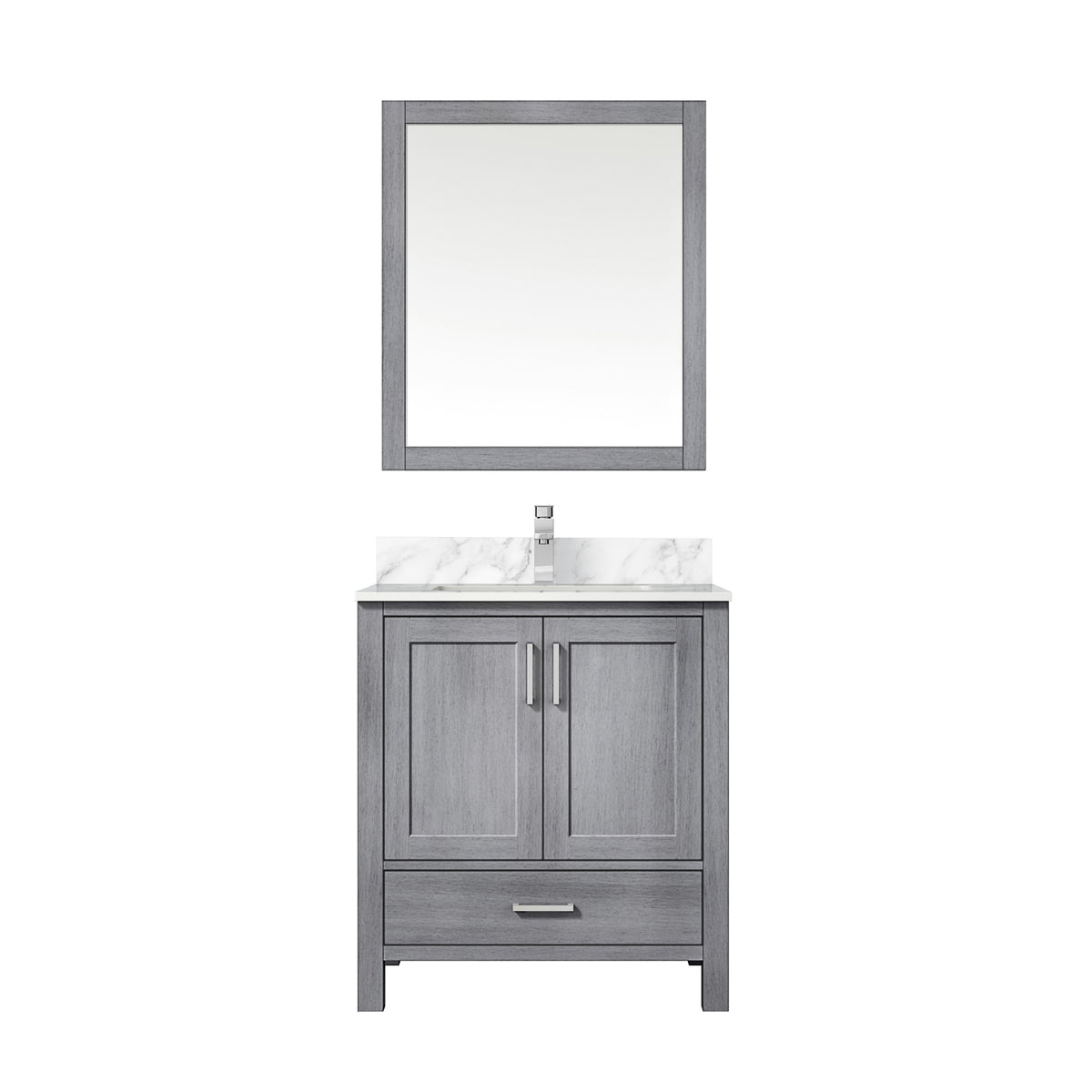 Lexora Jacques 30 in. Distressed Grey Single Sink Bath Vanity