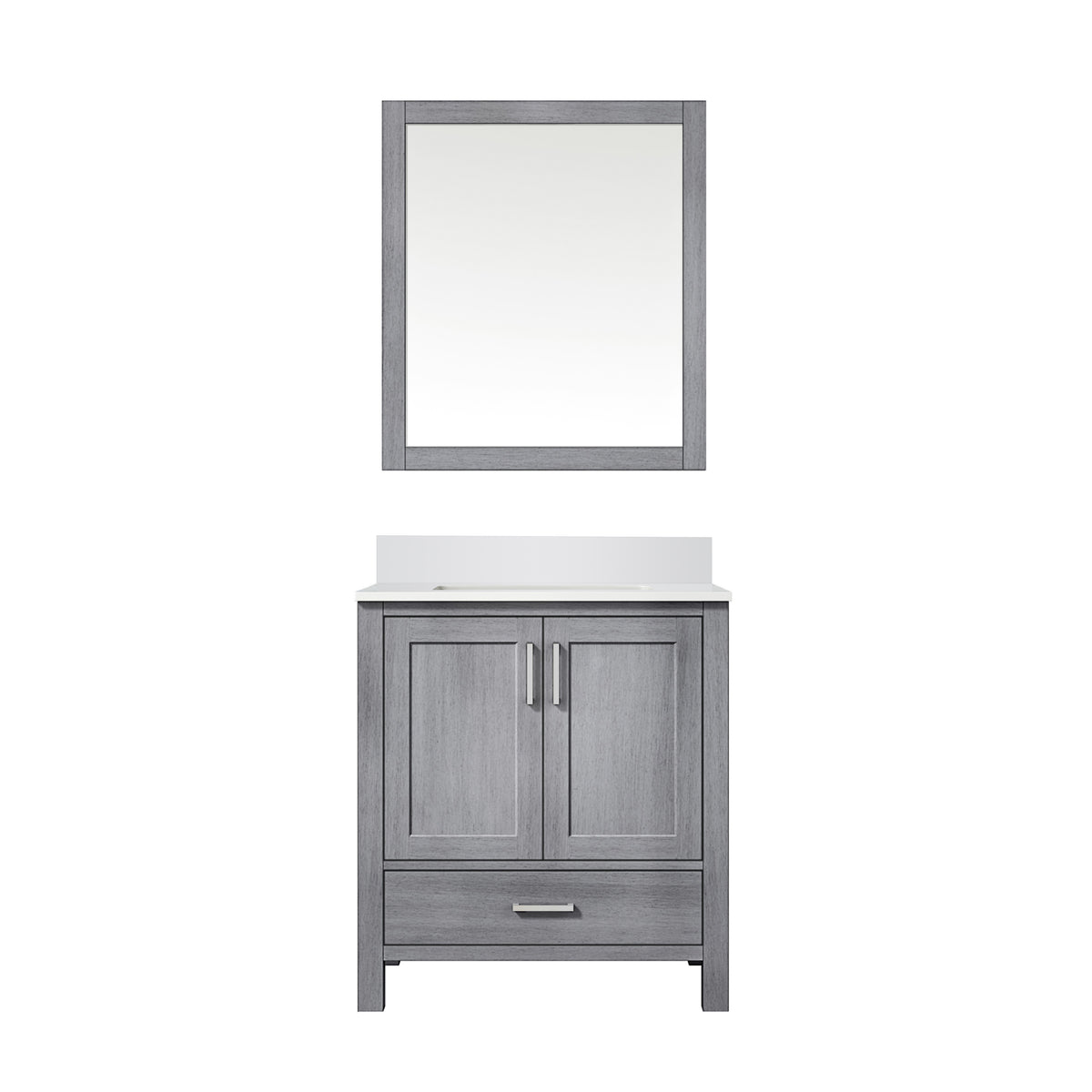 Lexora Jacques 30 in. Distressed Grey Single Sink Bath Vanity