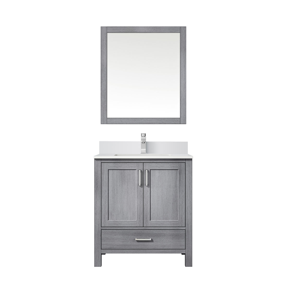 Lexora Jacques 30 in. Distressed Grey Single Sink Bath Vanity