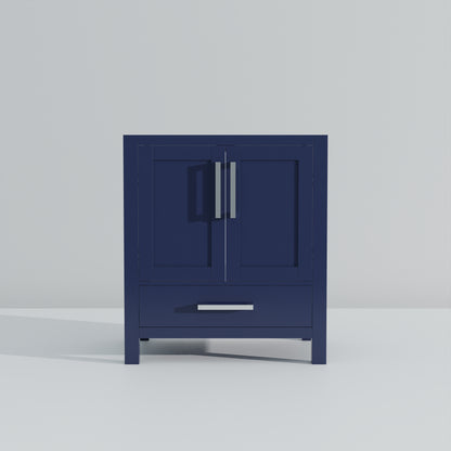Lexora Jacques 30 in. Navy Blue Single Sink Bath Vanity