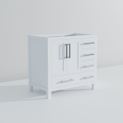 Lexora Jacques 36 in. White Single Sink Bath Vanity