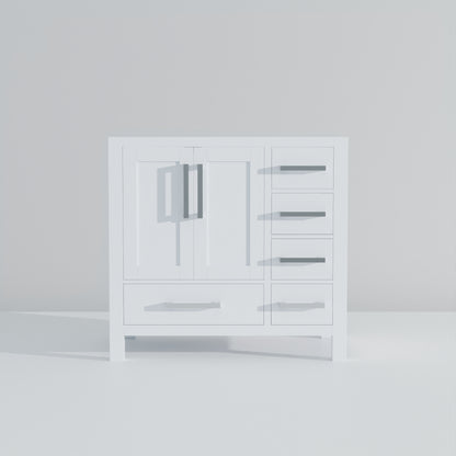 Lexora Jacques 36 in. White Single Sink Bath Vanity