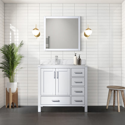 Lexora Jacques 36 in. White Single Sink Bath Vanity