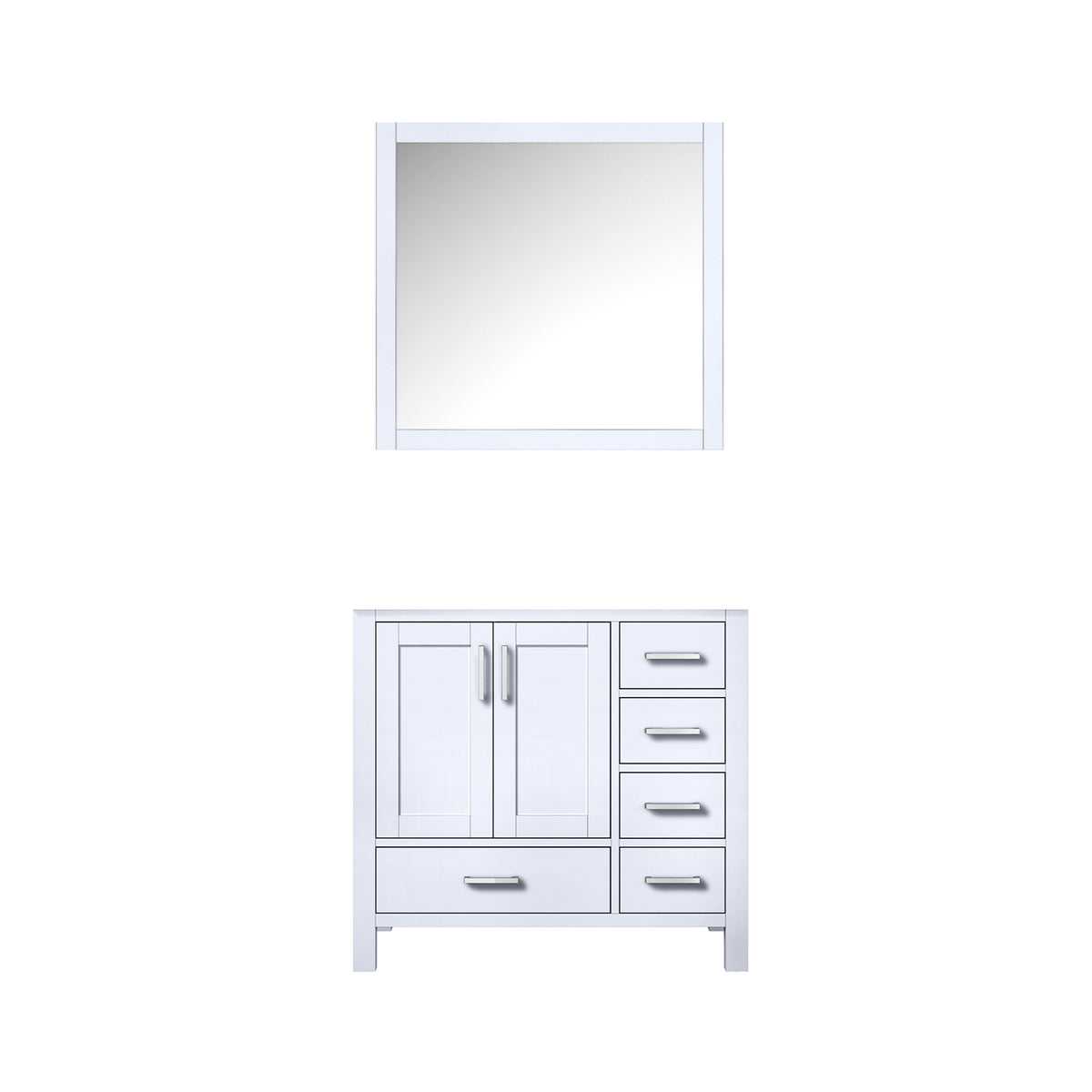 Lexora Jacques 36 in. White Single Sink Bath Vanity
