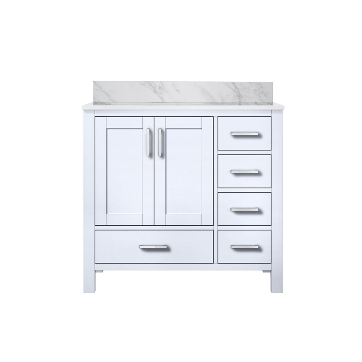 Lexora Jacques 36 in. White Single Sink Bath Vanity