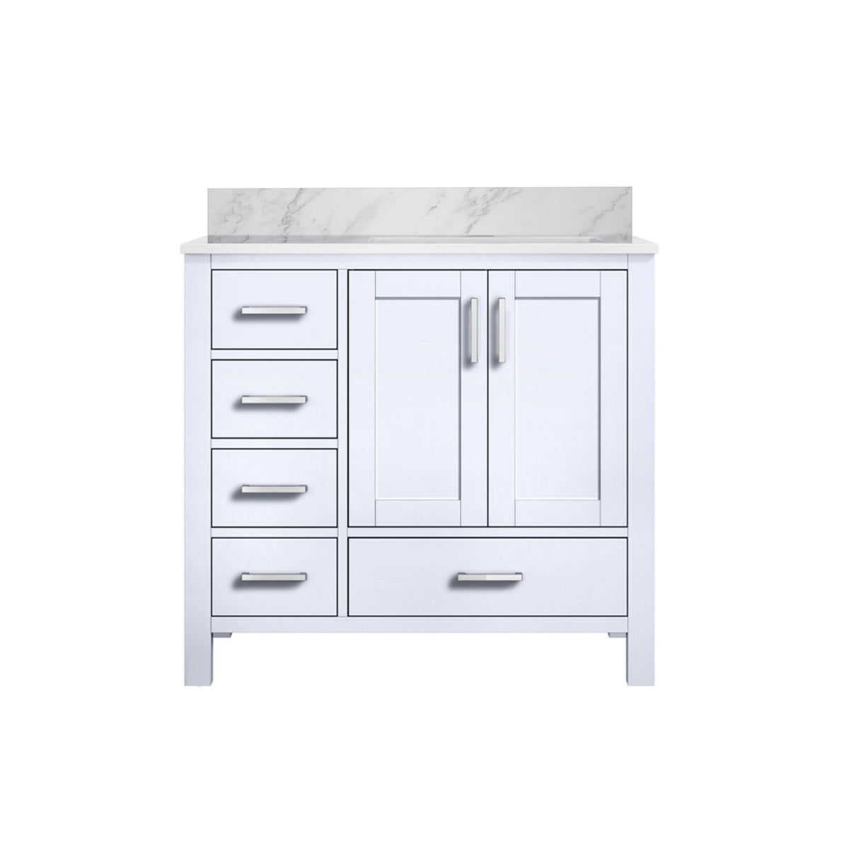 Lexora Jacques 36 in. White Single Sink Bath Vanity