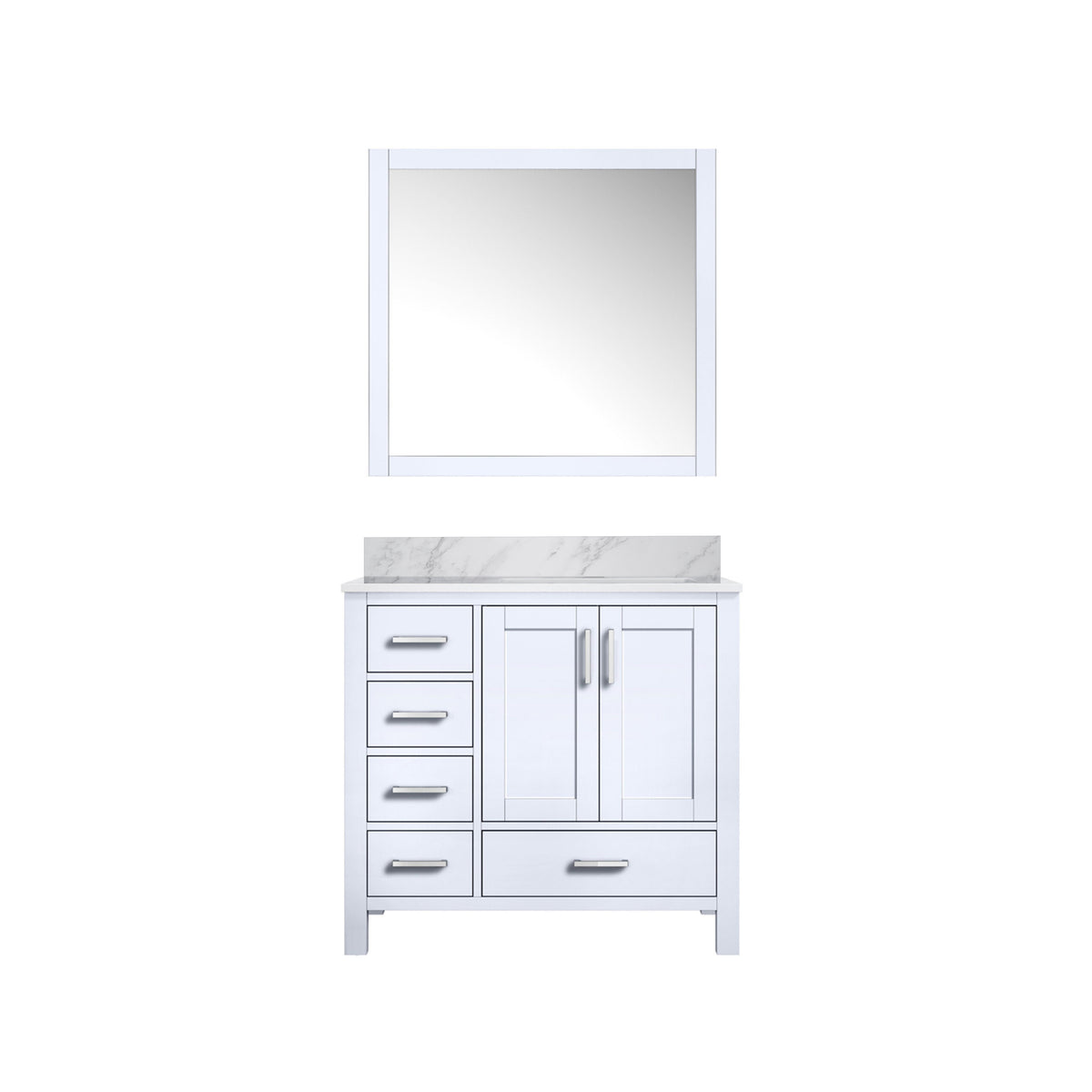 Lexora Jacques 36 in. White Single Sink Bath Vanity