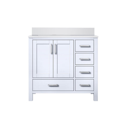 Lexora Jacques 36 in. White Single Sink Bath Vanity