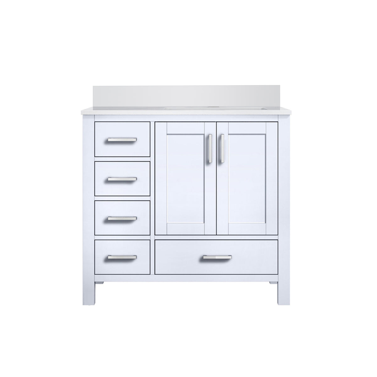 Lexora Jacques 36 in. White Single Sink Bath Vanity
