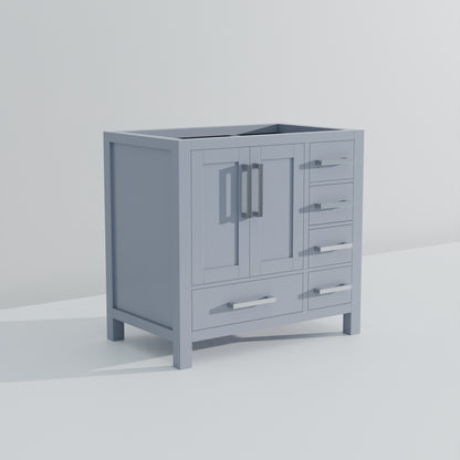 Lexora Jacques 36 in. Dark Grey Single Sink Bath Vanity