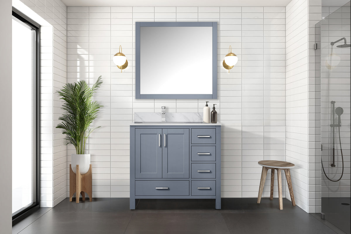Lexora Jacques 36 in. Dark Grey Single Sink Bath Vanity