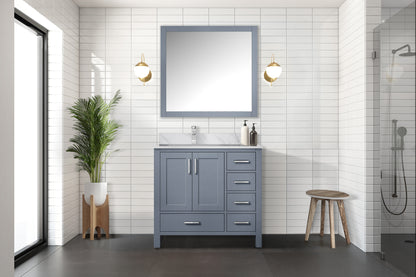 Lexora Jacques 36 in. Dark Grey Single Sink Bath Vanity