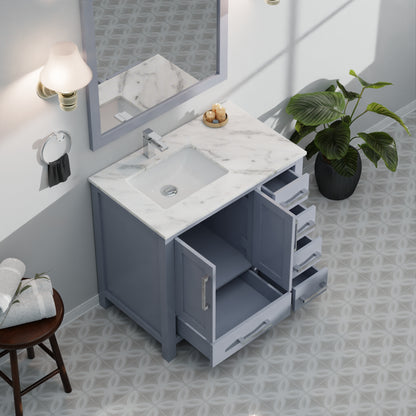 Lexora Jacques 36 in. Dark Grey Single Sink Bath Vanity