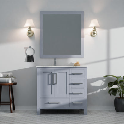 Lexora Jacques 36 in. Dark Grey Single Sink Bath Vanity