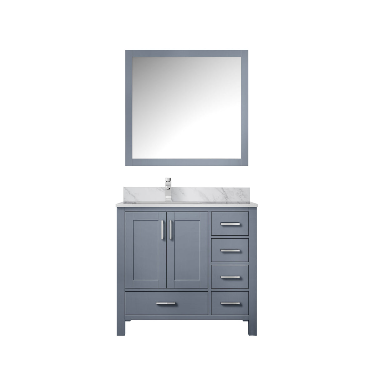 Lexora Jacques 36 in. Dark Grey Single Sink Bath Vanity