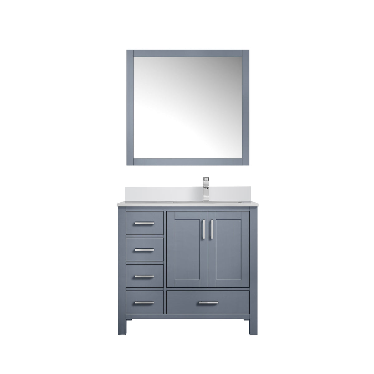 Lexora Jacques 36 in. Dark Grey Single Sink Bath Vanity