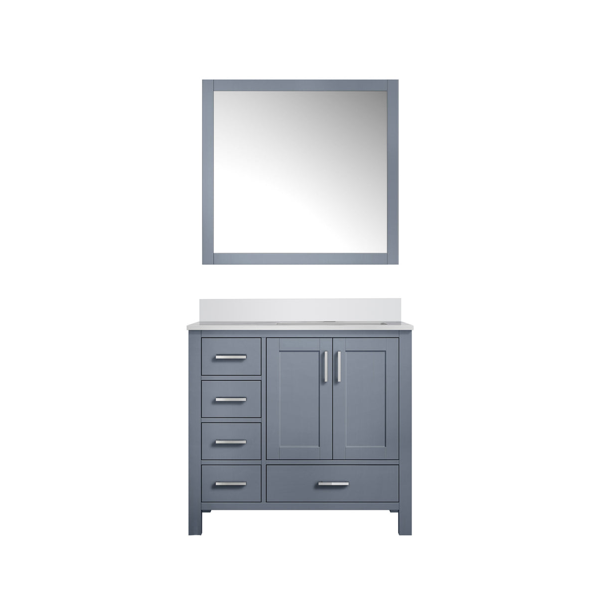 Lexora Jacques 36 in. Dark Grey Single Sink Bath Vanity